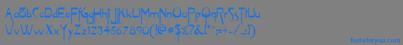Vireofont Font – Blue Fonts on Gray Background