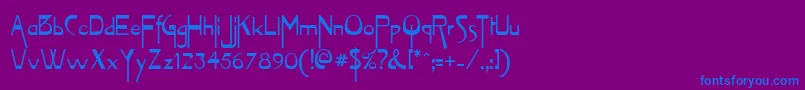 Vireofont Font – Blue Fonts on Purple Background