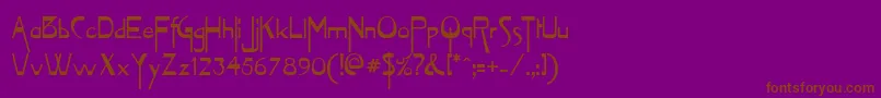 Vireofont Font – Brown Fonts on Purple Background