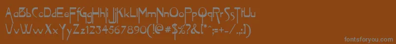 フォントVireofont – 茶色の背景に灰色の文字