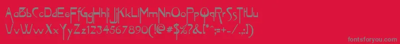 Vireofont Font – Gray Fonts on Red Background