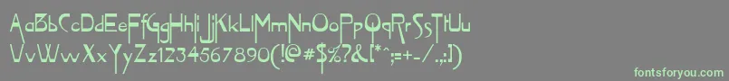 Vireofont Font – Green Fonts on Gray Background