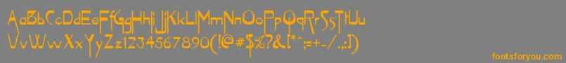 Vireofont Font – Orange Fonts on Gray Background