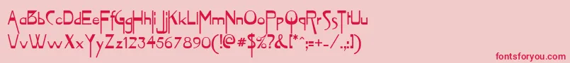 Vireofont Font – Red Fonts on Pink Background