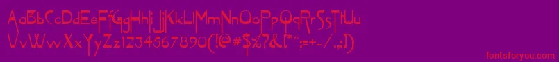 Vireofont Font – Red Fonts on Purple Background