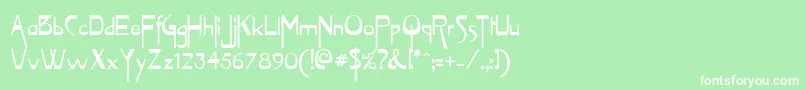 Vireofont Font – White Fonts on Green Background