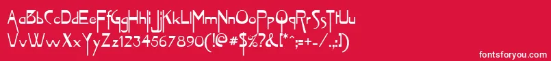 Vireofont Font – White Fonts on Red Background