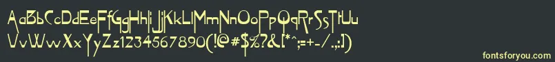 Vireofont-Schriftart – Gelbe Schriften auf schwarzem Hintergrund