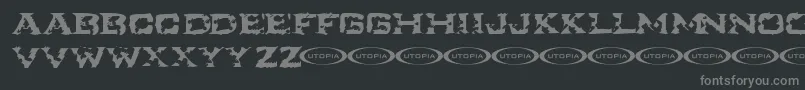 TurbulenceR.I.PIkarus Font – Gray Fonts on Black Background