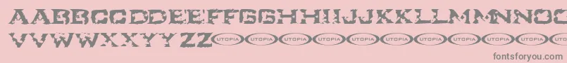 TurbulenceR.I.PIkarus Font – Gray Fonts on Pink Background