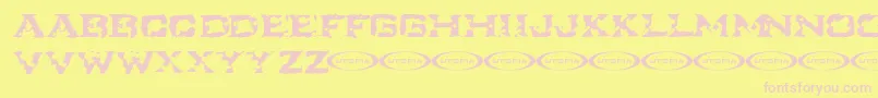 TurbulenceR.I.PIkarus Font – Pink Fonts on Yellow Background