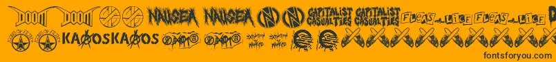 Punkrawk.Fontvir.Us Font – Black Fonts on Orange Background