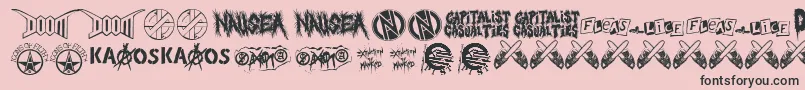 Punkrawk.Fontvir.Us Font – Black Fonts on Pink Background