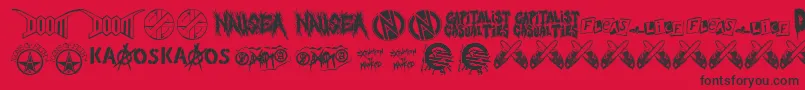Punkrawk.Fontvir.Us Font – Black Fonts on Red Background