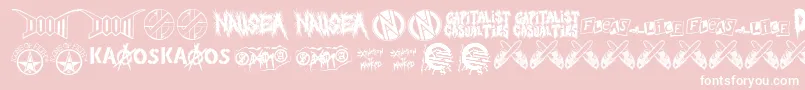 Punkrawk.Fontvir.Us Font – White Fonts on Pink Background
