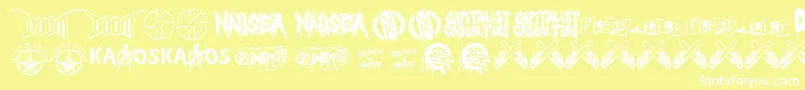 Punkrawk.Fontvir.Us Font – White Fonts on Yellow Background