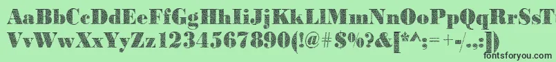 Bodonitriangles2Regular Font – Black Fonts on Green Background