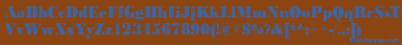 Lisätietoja Bodonitriangles2Regular-fontista Bodonitriangles2Regular-fontti – siniset fontit ruskealla taustalla