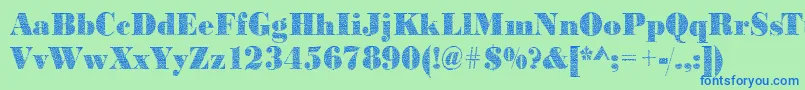 Bodonitriangles2Regular Font – Blue Fonts on Green Background