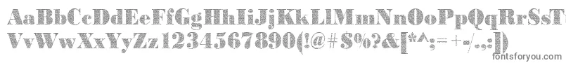 フォントBodonitriangles2Regular – 白い背景に灰色の文字