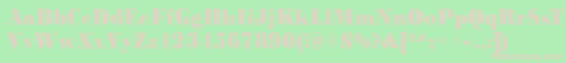 Bodonitriangles2Regular Font – Pink Fonts on Green Background