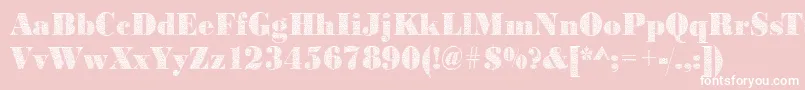 Bodonitriangles2Regular Font – White Fonts on Pink Background