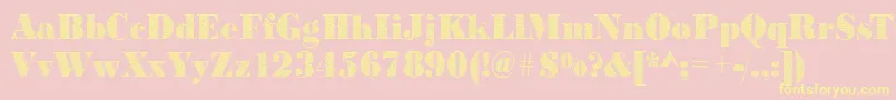 Bodonitriangles2Regular Font – Yellow Fonts on Pink Background