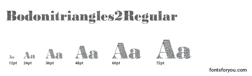 Rozmiary czcionki Bodonitriangles2Regular