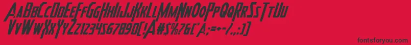 Heroesassembleital2 Font – Black Fonts on Red Background