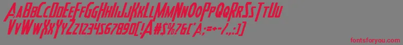 Heroesassembleital2 Font – Red Fonts on Gray Background