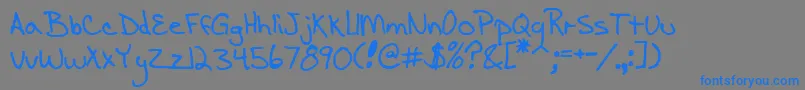Czcionka Aescrawl – niebieskie czcionki na szarym tle