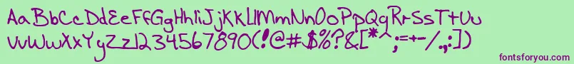 Aescrawl Font – Purple Fonts on Green Background