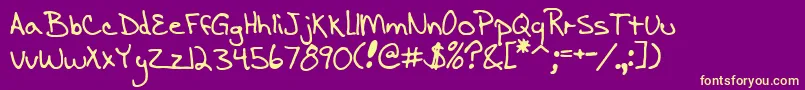 Aescrawl Font – Yellow Fonts on Purple Background