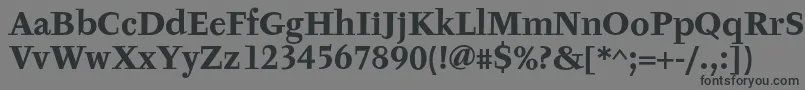 TyfaTextOtBold Font – Black Fonts on Gray Background