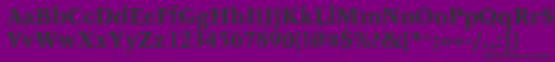 TyfaTextOtBold Font – Black Fonts on Purple Background