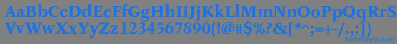 TyfaTextOtBold Font – Blue Fonts on Gray Background