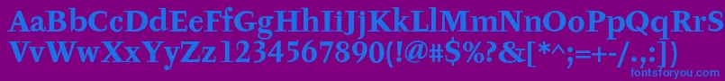 TyfaTextOtBold Font – Blue Fonts on Purple Background