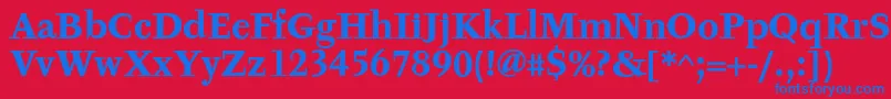 TyfaTextOtBold Font – Blue Fonts on Red Background