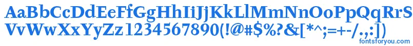 TyfaTextOtBold Font – Blue Fonts on White Background