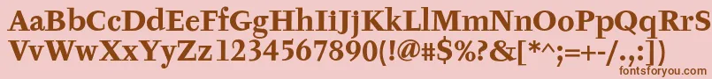 TyfaTextOtBold Font – Brown Fonts on Pink Background