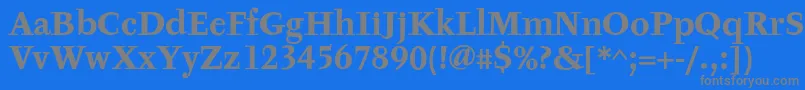 TyfaTextOtBold Font – Gray Fonts on Blue Background
