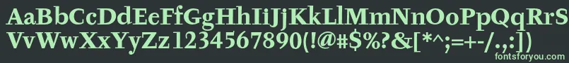 TyfaTextOtBold Font – Green Fonts on Black Background
