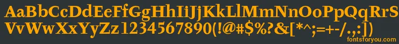 TyfaTextOtBold Font – Orange Fonts on Black Background