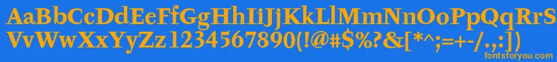 TyfaTextOtBold Font – Orange Fonts on Blue Background