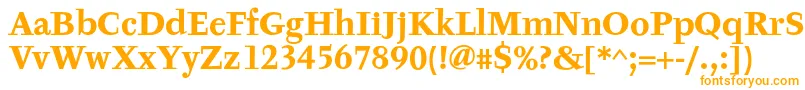 Шрифт TyfaTextOtBold – оранжевые шрифты на белом фоне