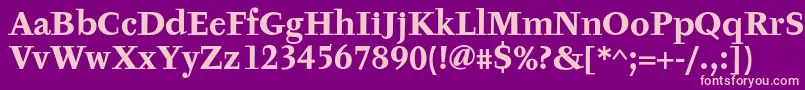 TyfaTextOtBold Font – Pink Fonts on Purple Background