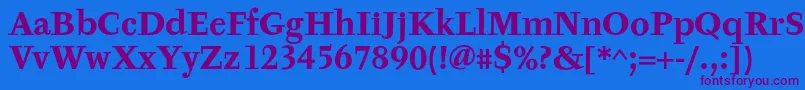 TyfaTextOtBold Font – Purple Fonts on Blue Background