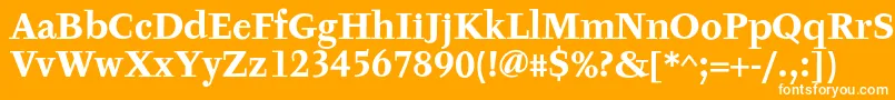 Шрифт TyfaTextOtBold – белые шрифты на оранжевом фоне