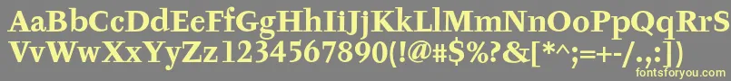 TyfaTextOtBold Font – Yellow Fonts on Gray Background