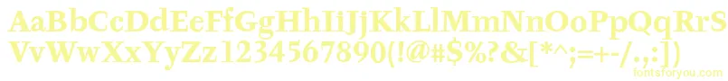 TyfaTextOtBold Font – Yellow Fonts on White Background
